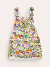 Load image into Gallery viewer, NWT Mini Boden Heart Pocket Short Dungaree
