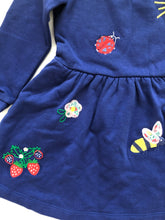 Load image into Gallery viewer, NWT Mini Boden Embroidered Sweatshirt Dress