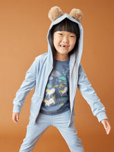 Load image into Gallery viewer, NWT Tea Collection Pom Ear Velour Hoodie