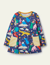 Load image into Gallery viewer, NWOT Mini Boden Educational Jersey Pocket Tunic