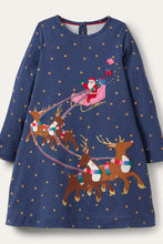 Load image into Gallery viewer, NWOT Mini Boden Big Applique Festive Jersey Dress