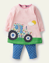 Load image into Gallery viewer, NWOT Mini Boden Big Appliqué Dress Set