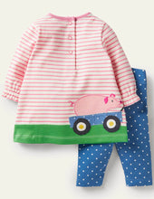 Load image into Gallery viewer, NWOT Mini Boden Big Appliqué Dress Set