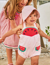 Load image into Gallery viewer, NWT Mini  Boden Fun Ticking Watermelons Romper