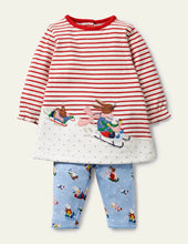Load image into Gallery viewer, NWOT Baby Boden Big Appliqué Dress Set