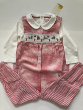 Load image into Gallery viewer, NWT Mini Boden Smocked Dungaree Set