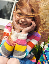Load image into Gallery viewer, Mini Boden Rainbow Stripe Cardigan