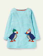 Load image into Gallery viewer, NWT Mini Boden Appliqué Puffins Pocket Tunic