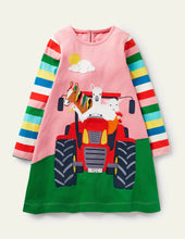 Load image into Gallery viewer, NWOT Mini Boden Long Sleeve Appliqué Dress