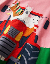 Load image into Gallery viewer, NWOT Mini Boden Long Sleeve Appliqué Dress