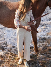 Load image into Gallery viewer, NWT Mini Boden Frill Strap Cord Overalls