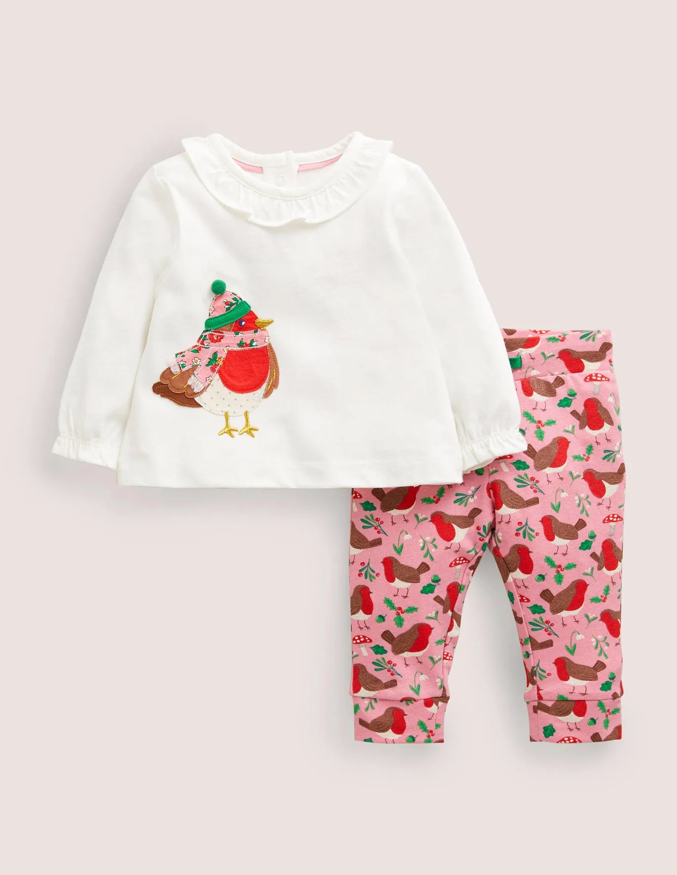 Mini Boden Cat Appliqué Leggings