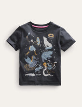 Load image into Gallery viewer, HTF NWT Mini Boden Glow-in-the-dark Astrology Printed T-shirt