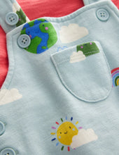 Load image into Gallery viewer, NWOT Mini Boden Jersey Dungaree Set
