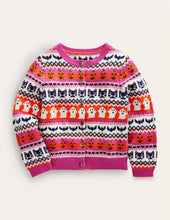 Load image into Gallery viewer, HTF NWOT Mini Boden Halloween Fair Isle Cardigan