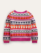 Load image into Gallery viewer, HTF NWOT Mini Boden Halloween Fair Isle Cardigan