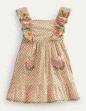Load image into Gallery viewer, NWT Mini Boden Embroidered Pinafore Dress