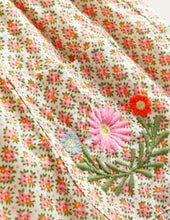 Load image into Gallery viewer, NWT Mini Boden Embroidered Pinafore Dress