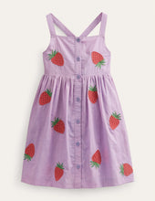 Load image into Gallery viewer, NWT Mini Boden Button Through Pinafore Dress
