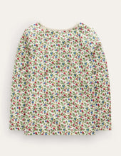 Load image into Gallery viewer, NWOT Mini Boden Puff Sleeve Appliqué T-shirt