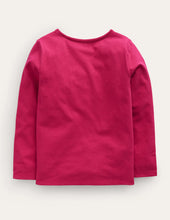 Load image into Gallery viewer, NWOT Mini Boden Puff Sleeve Appliqué T-shirt