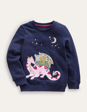 Load image into Gallery viewer, MWT Mini Boden Logo Applique Sweatshirt