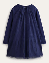Load image into Gallery viewer, NWT Mini Boden Jersey Tulle Applique Dress