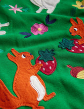 Load image into Gallery viewer, NWOT Mini Boden Cosy Appliqué Sweatshirt Dress