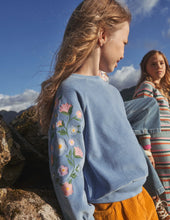 Load image into Gallery viewer, NWT Mini Boden Embroidered Velour Sweat