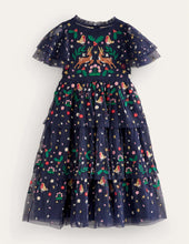 Load image into Gallery viewer, NWT Mini Boden Tulle Embroidered Party Dress