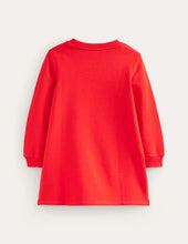Load image into Gallery viewer, NWOT Mini Boden Cosy Appliqué Sweatshirt Dress