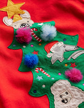 Load image into Gallery viewer, NWOT Mini Boden Cosy Appliqué Sweatshirt Dress