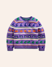 Load image into Gallery viewer, NWOT Mini Boden Halloween Fair Isle Cardigan