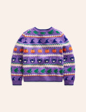 Load image into Gallery viewer, NWOT Mini Boden Halloween Fair Isle Cardigan