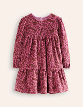 Load image into Gallery viewer, NWT Mini Boden Tiered Velour Dress