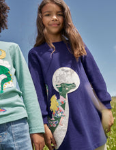 Load image into Gallery viewer, NWT Mini Boden Cosy Appliqué Sweatshirt Dress