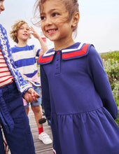 Load image into Gallery viewer, NWOT Mini Boden Sailor Sweatshirt Dress