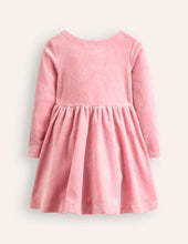 Load image into Gallery viewer, NWOT Mini Boden Twirly Velour Appliqué Dress