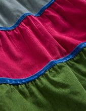 Load image into Gallery viewer, NWT Mini Boden Cord Tiered Twirly Dress