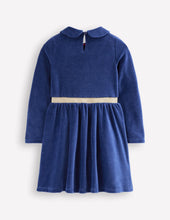Load image into Gallery viewer, NWOT Mini Boden Velour Appliqué Dress