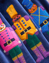 Load image into Gallery viewer, NWOT Mini Boden Velour Appliqué Dress