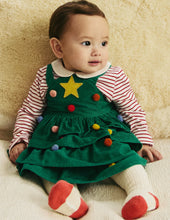 Load image into Gallery viewer, NWT Mini Boden Christmas Tree Dress Set