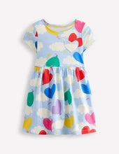 Load image into Gallery viewer, NWOT Mini Boden Heart Pocket Fun Jersey Dress