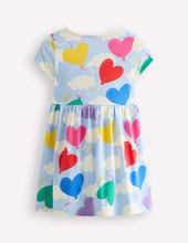 Load image into Gallery viewer, NWOT Mini Boden Heart Pocket Fun Jersey Dress