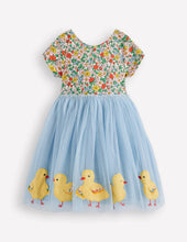 Load image into Gallery viewer, NWT Mini Boden Ami Applique Tulle Dress(Minor flaws) 3-4Y