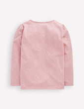 Load image into Gallery viewer, NWT Mini Boden Puff Sleeve Dress Up Appliqué T-shirt