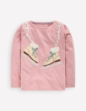 Load image into Gallery viewer, NWT Mini Boden Puff Sleeve Appliqué T-shirt