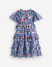 Load image into Gallery viewer, NWT Mini Boden Embroidered Tulle Ruffle Dress