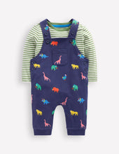 Load image into Gallery viewer, NWOT Mini Boden Printed Jersey Overalls Set