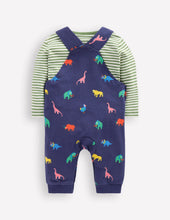Load image into Gallery viewer, NWOT Mini Boden Printed Jersey Overalls Set